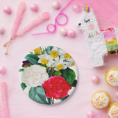  bloemen papieren bordje (Feest)