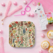  bloemen papieren bordje (Feest)