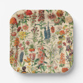  bloemen papieren bordje (Voorkant)