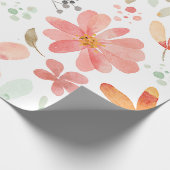 Bloemen pastel rust cadeaupapier (Hoek)