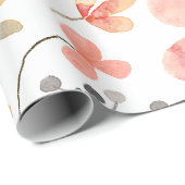 Bloemen pastel rust cadeaupapier (Rol Hoek)