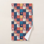 Bloemen Patchwork Patchwork Patroon (2) Bad Handdoek (Handdoek)