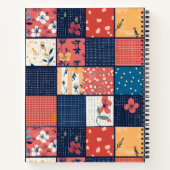  Bloemen Patchwork Patchwork Patroon (2) Notitieboek (Achterkant)