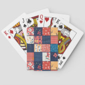 Bloemen Patchwork Patchwork Patroon (2) Pokerkaarten (Achterkant)