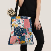 Bloemen Patchwork Patchwork Patroon (4) Draagtas (Dichtbij)