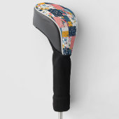 Bloemen Patchwork Patchwork Patroon (4) Golfheadcover (Schuin)