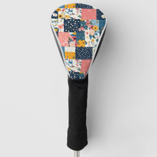 Bloemen Patchwork Patchwork Patroon (4) Golfheadcover