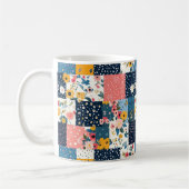 Bloemen Patchwork Patchwork Patroon (4) Koffiemok (Links)