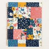 Bloemen Patchwork Patchwork Patroon (4) Planner (Voorkant)