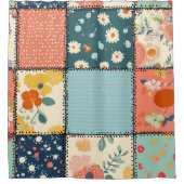  Bloemen Patchwork Patchwork Patroon (6) Douchegordijn (Voorkant)