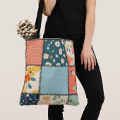 Bloemen Patchwork Patchwork Patroon (6) Draagtas (Dichtbij)
