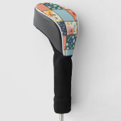 Bloemen Patchwork Patchwork Patroon (6) Golfheadcover (Schuin)