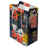  Bloemen Patchwork Patchwork Patroon (7) Medium Cadeauzakje (Achterkant Gekanteld)