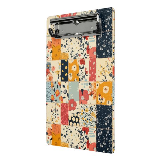  Bloemen Patchwork Patchwork Patroon (8) Mini Klembord (Angled2)