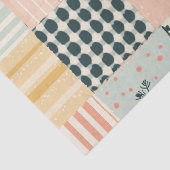 Bloemen Patchwork Patroon - Pastel (12) Tissuepapier (Detail)