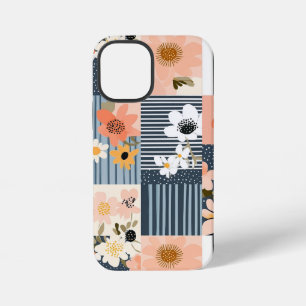  Bloemen Patchwork Patroon - Pastel (2) iPhone 12 Mini Hoesje