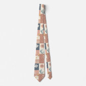 Bloemen Patchwork Patroon - Pastel (2) Stropdas (Voorkant)