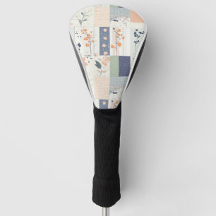 Bloemen Patchwork Patroon - Pastel (4) Golfheadcover