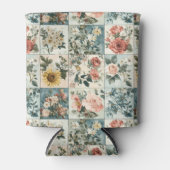 Bloemen Patchwork Style Design Blikjeskoeler (Voorkant)