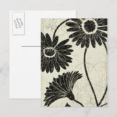 Bloemen Patronen in zwart-wit Briefkaart (Voorkant / Achterkant)
