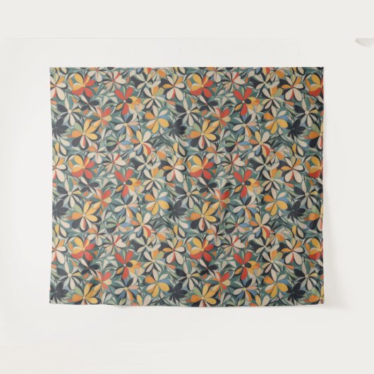 Bloemen Patroon 11 Tapestry Wandkleed (Voorkant (horizontaal))