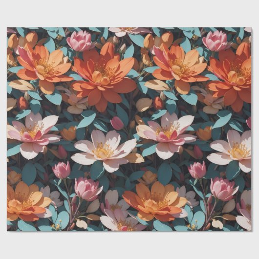 Bloemen Patroon 5 | Inpakpapier (Vlak)