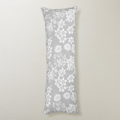 Bloemen patroon.b L Grijs BG Lichaamskussen (Achterkant (Verticaal))