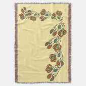 Bloemen Patroon Geweven Gooi Deken – Boho (Voorkant Verticaal)