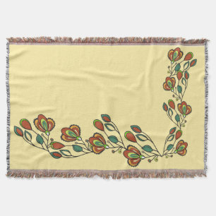 Bloemen Patroon Geweven Gooi Deken – Boho
