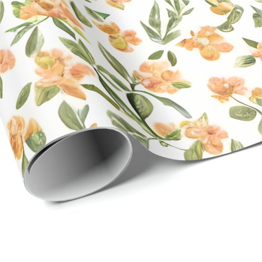 Bloemen Patroon Honeysuckle Flowers Cadeaupapier (Rol Hoek)