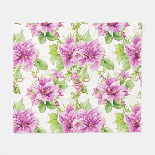 Bloemen Patroon I Lima Bloemen Fleece Deken (Voorkant (Horizontaal))