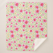 Bloemen Patroon Impatiens Bloemen Sherpa Deken (Voorkant)