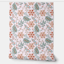 Bloemen patroon in boho stijl behang