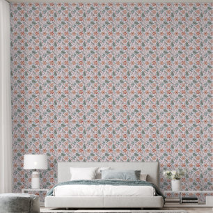 Bloemen patroon in boho stijl behang