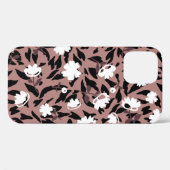 Bloemen patroon op luipaard achtergrond. Case-Mate iPhone case (Achterkant (horizontaal))