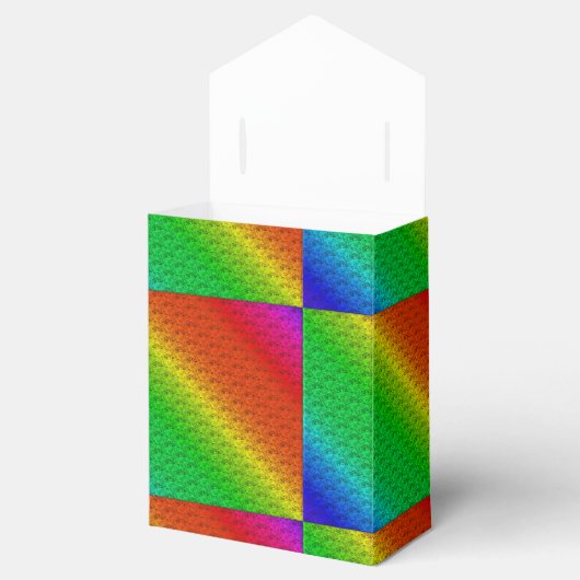 Bloemen Patroon Regenboog Herfst Bruiloft Bedankdoosjes (Geopend)