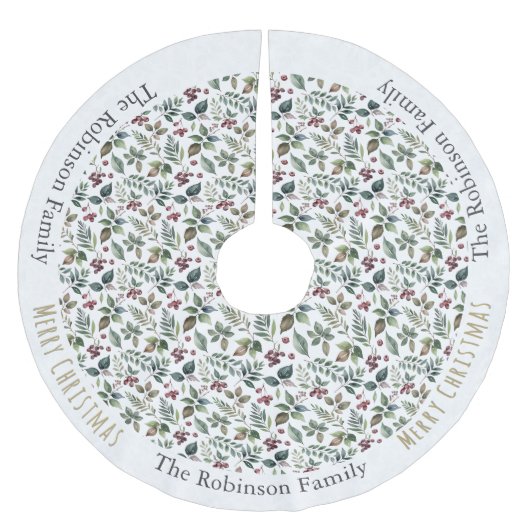 Bloemen Patroon Rustieke Boerderij Custom Christma Kerstboom Rok (Voorkant)