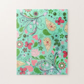 Bloemen  patroonstructuur onmogelijke puzzel (Verticaal)