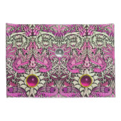 BLOEMEN,PAUWEN, DRAGONEN,ROZE WITTE EDELGESTEENTEN KUSSENSLOOP (Achterkant-Rechts)