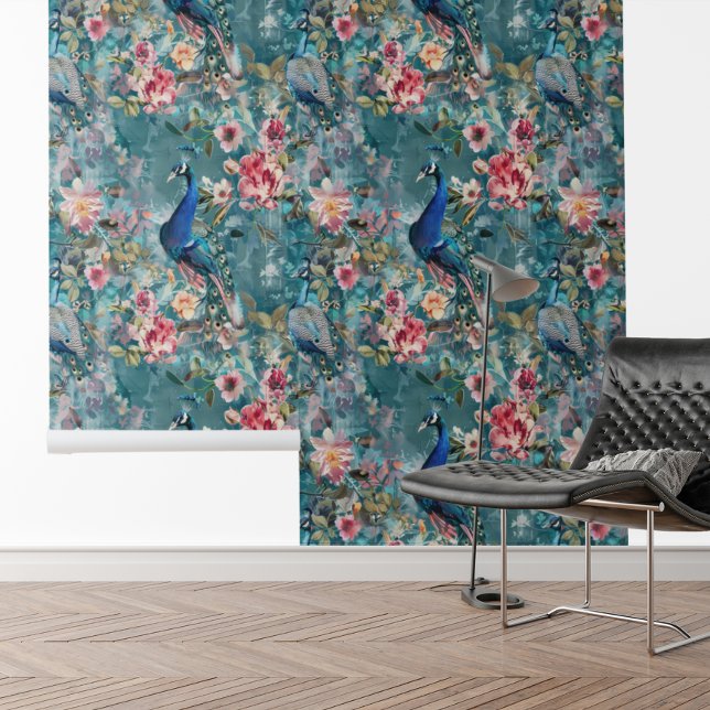 Bloemen Peacock  Textuur look flower Behang (Creator heeft geüpload)