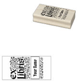 Bloemen Persoonlijke Ex-Libris Sjabloon Rubberstempel (Gestempeld)