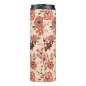 Bloemen perzik botanisch patroon thermosbeker (Achterkant)