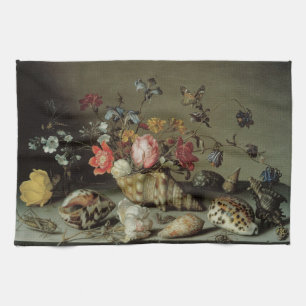 Bloemen, planken en insecten Balthasar van der Ast Theedoek