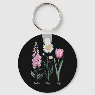 Bloemen Plant Foxglove Daisy Tulip Flower G Sleutelhanger