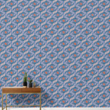  Bloemen Planten Patroon op Custom Blue