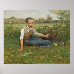 Bloemen plukken   1882 poster