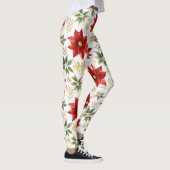 Bloemen Poinsettia Rode Bloem Leggings (Rechts)