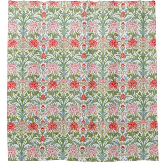 Bloemen Polyester Stof Douchegordijn (Voorkant)