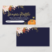 Bloemen Pompoen Luier Raffle Kaart Herfst Herfst (Voorkant / Achterkant)