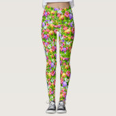 Bloemen Pop Lente Pasen Leggings (Voorkant)